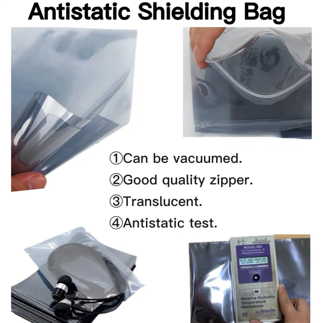 Custom APET / CPP Material for Electronic Components ESD Anti Static Shielding Bags