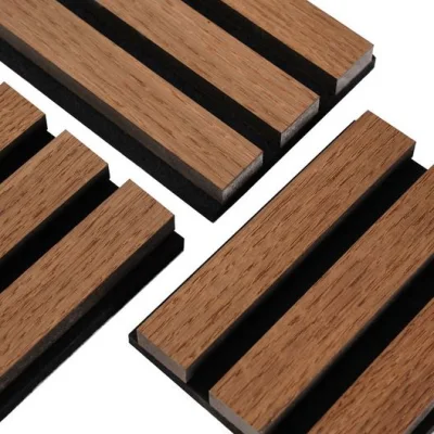 Panel de madera acústica Material decorativo interior con absorción de sonido